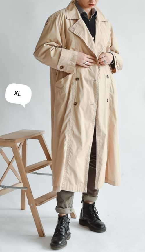 Beige maxi Trench Coat