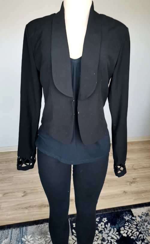 Sexy Crop Black Jacket with back detailing
