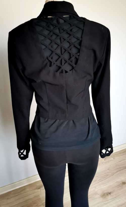 Sexy Crop Black Jacket with back detailing