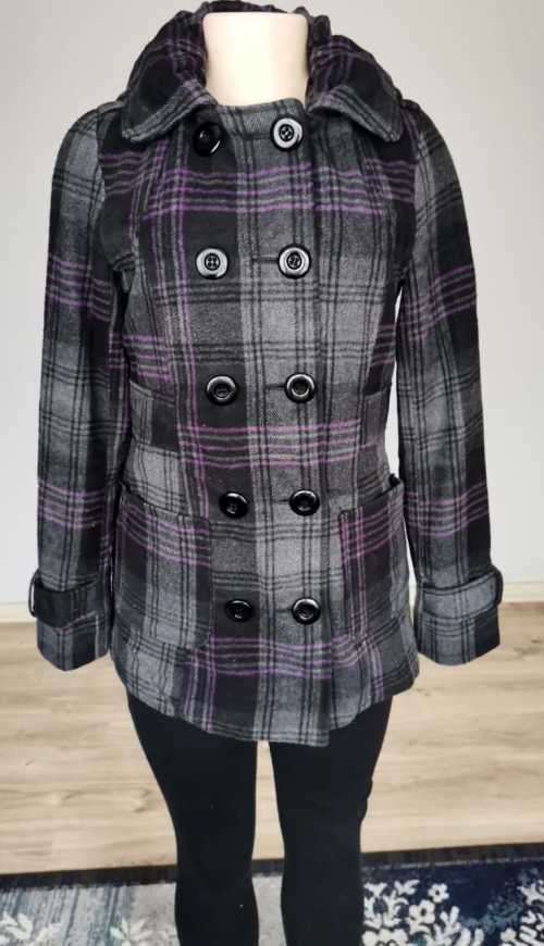 Fitted  purple Check coat