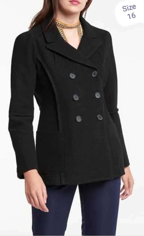Gorgeous Black short double breasted Coat