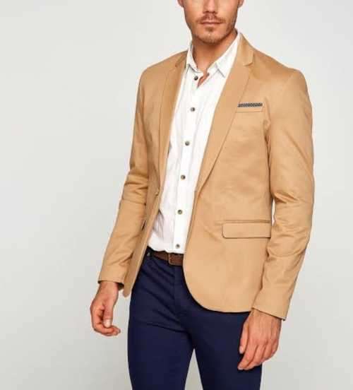 Mens Casual Camel  Blazer