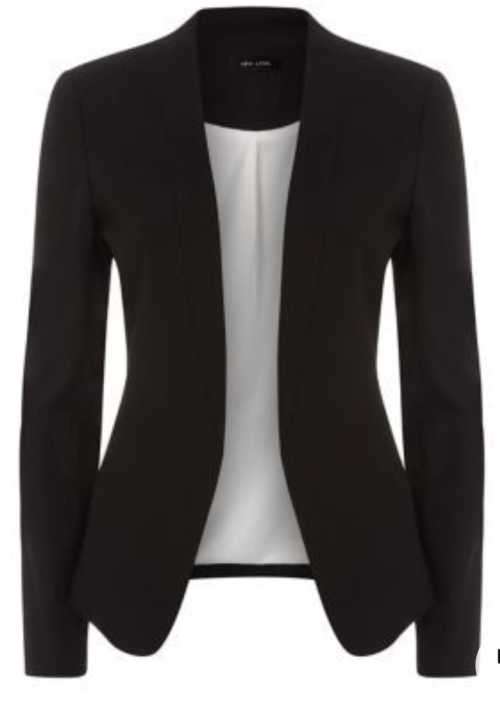 Collarless black Blazer