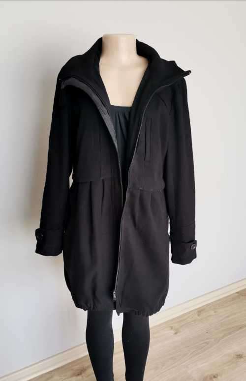 Black Melton Coat