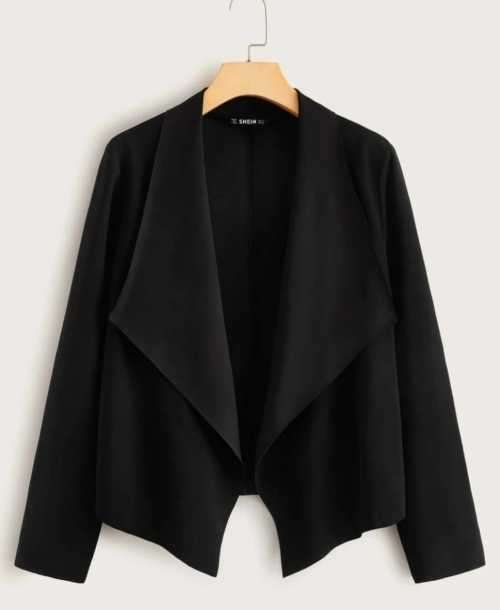 beautiful black Waterfall blazer