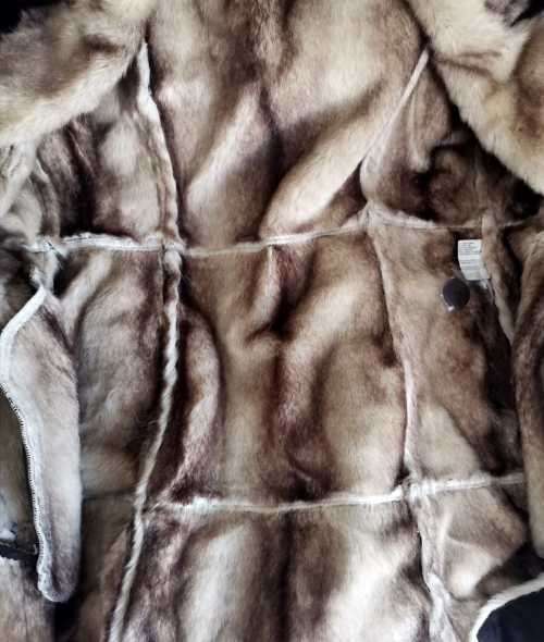 Beautiful Suede button up coat with full faux fur inner