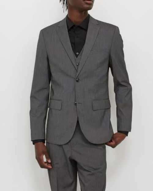 H&M men's grey fitted blazer