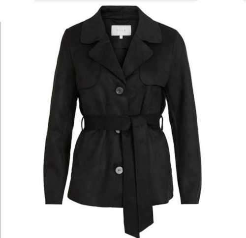 Sexy Black Trench Coat