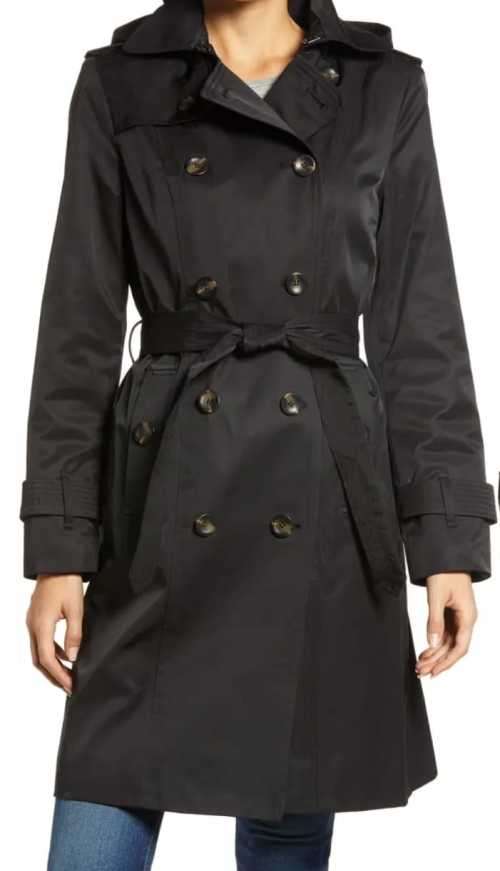 Sexy Black Trench Coat