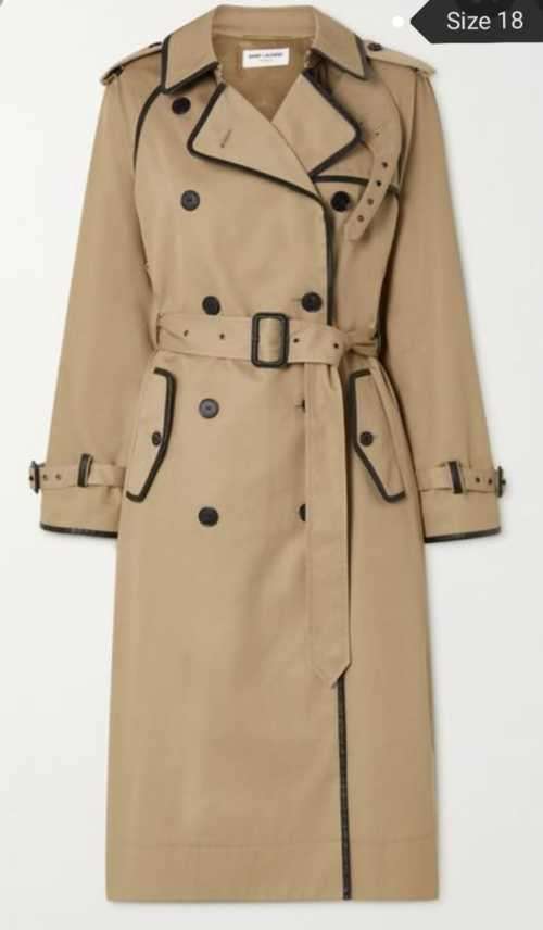 Gorgeous Trench Coat with black boarder