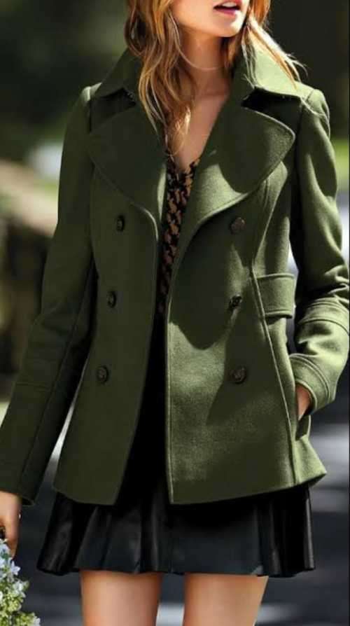 H&M Green Peacoat