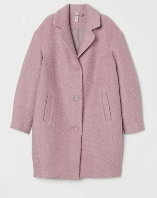 Baby Pink Boucle Jacket .