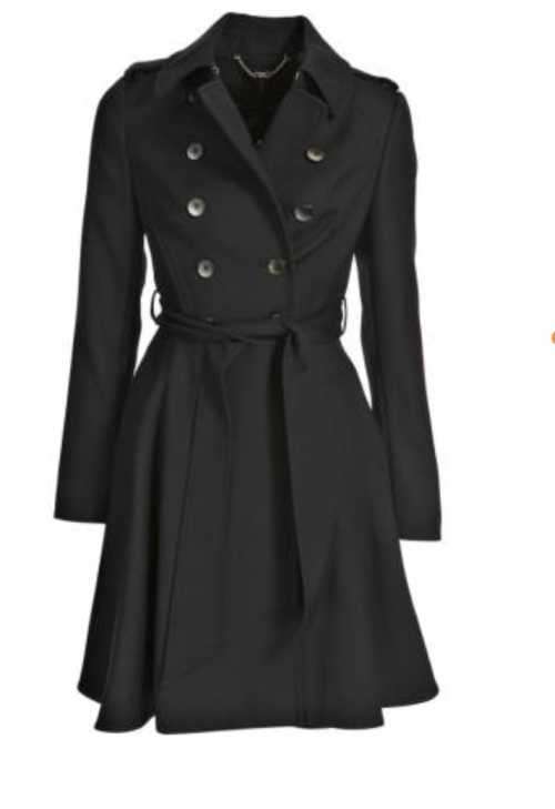 Black Dress style Trench Coat