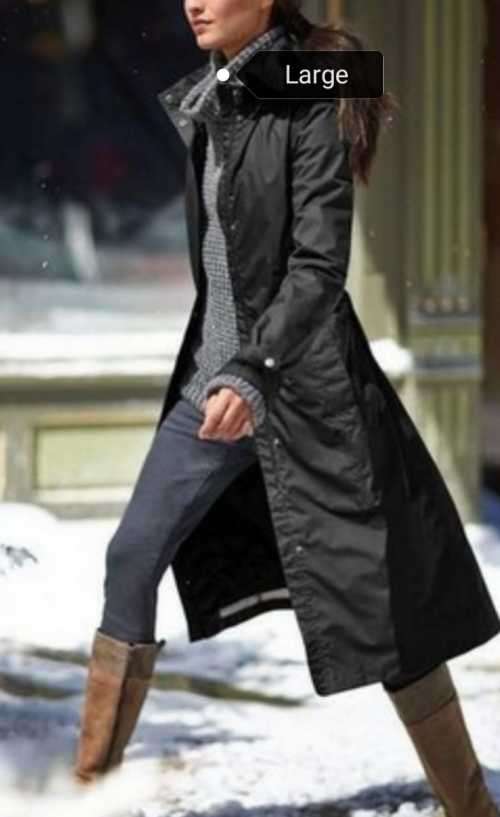 Gorgeous long Black Rain coat