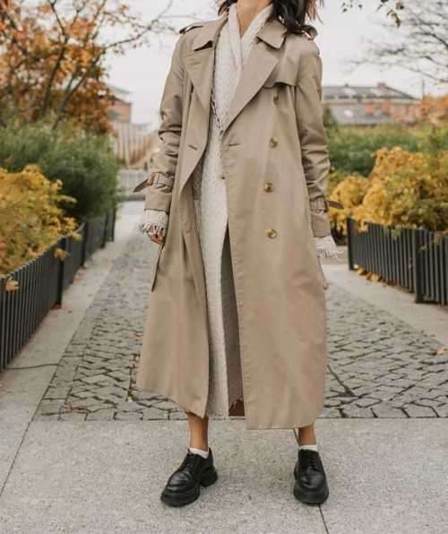 Maxi trench coat