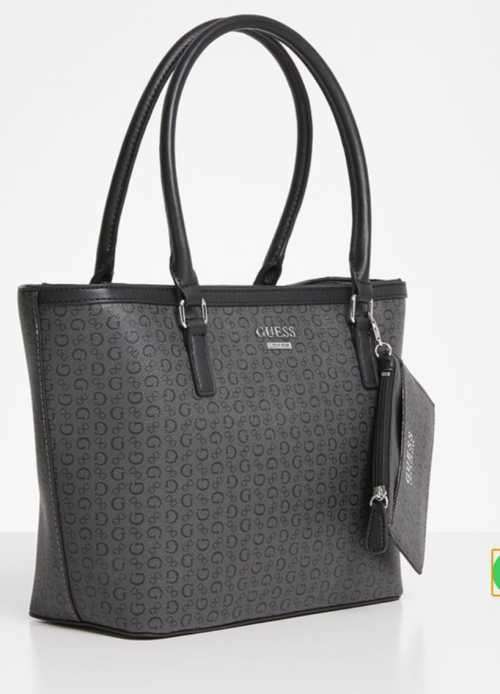 Authentic Guess Stepp carryall-black  exc mini purse