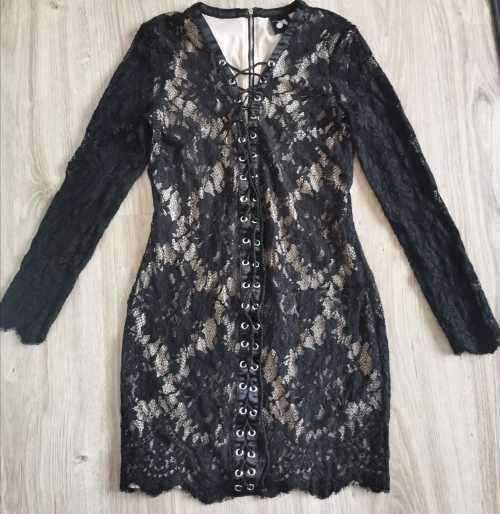Sexy Lace tie up dress