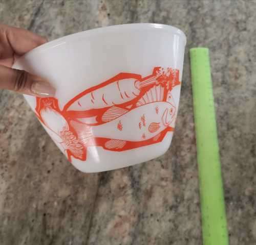 Vintage White  bowls with design