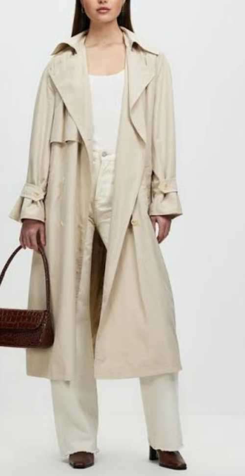 Maxi Cream Trench Coat