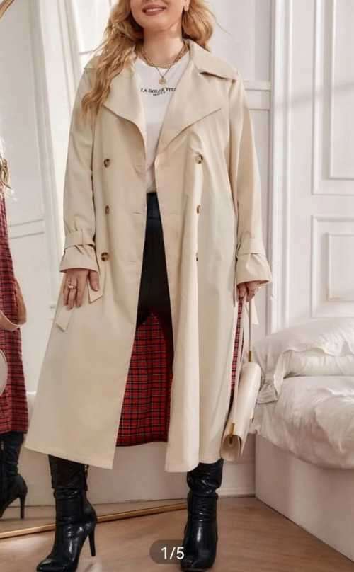 Maxi Cream Trench Coat