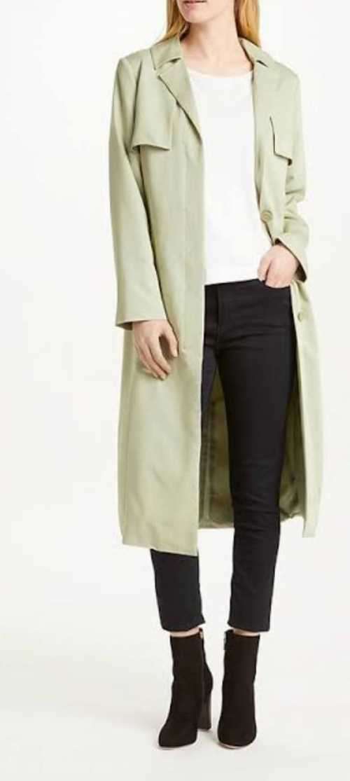 light Green Trench Coat