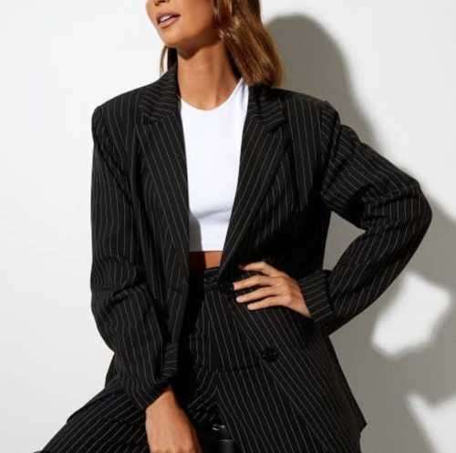 Classic pinstripe black Blazer