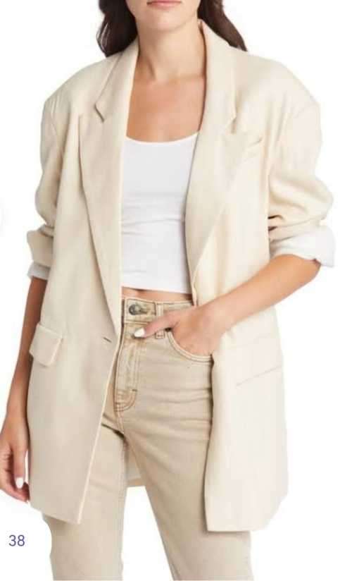 Beautiful beige blazer extra length