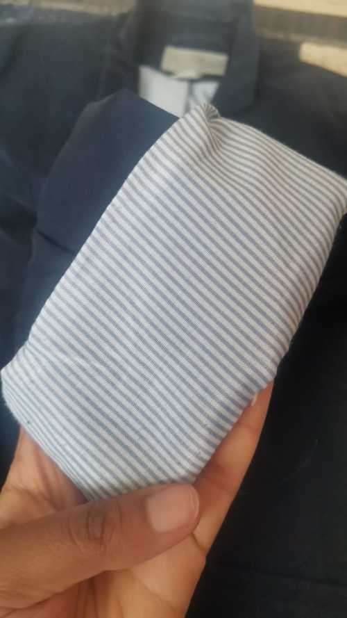 H&M Fitted Navy blazer with striped detailing sleeves