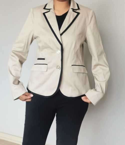 Beautiful Beige Blazer with black boarder
