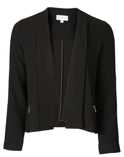 Stunning black crop waterfall jacket