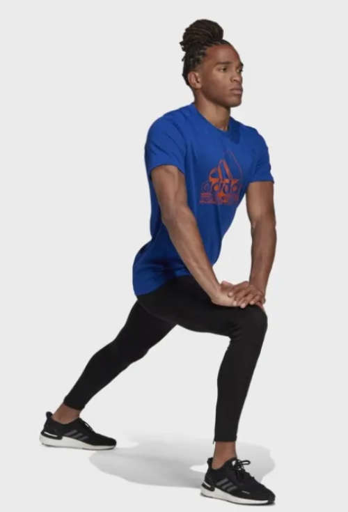 ADIDAS Men`s Essential Graphic T-shirt Royal Blue GD6091 - Size Extra Large