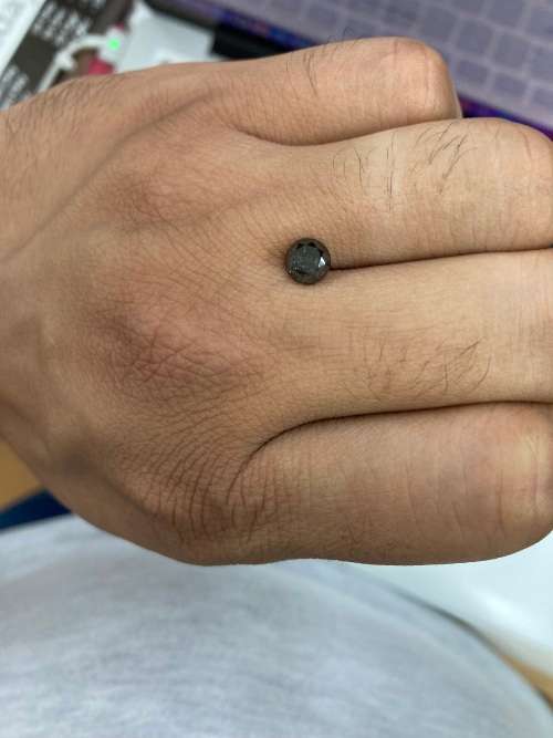 1.27cts Naturally Mined Black Diamond. Brilliant Round Cut - BARGAIN PRICE