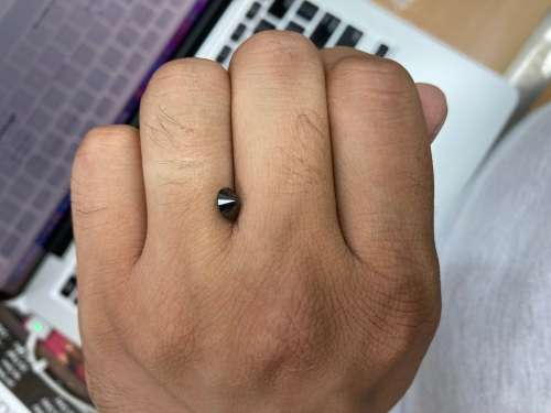 1.27cts Naturally Mined Black Diamond. Brilliant Round Cut - BARGAIN PRICE