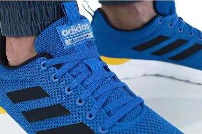 adidas Men`s Lite Racer CLN Blue/ Black/Yellow EG3138 Size UK 9 (SA 9)