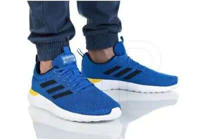 adidas Men`s Lite Racer CLN Blue/ Black/Yellow EG3138 Size UK 9 (SA 9)