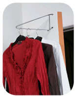 laundry - ironing - over the door - hanger - chrome - finished ironing ? where to hang the stuff