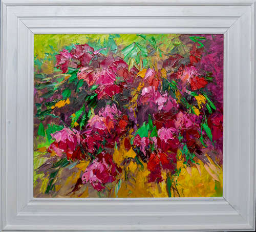 *** CORNE WEIDEMAN oil on board at a crazy R1 start *** 600mm x 500mm + FRAME