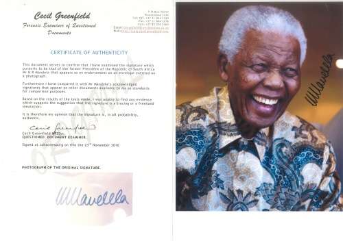 *** HAND SIGNED MANDELA PORTRAIT + COA ***