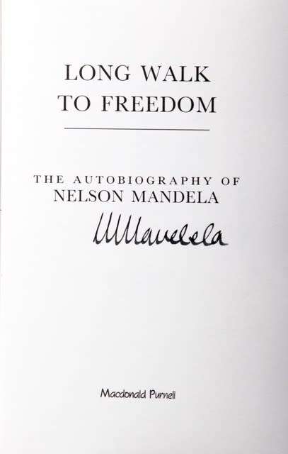 *** HAND SIGNED MANDELA LONG WALK TO FREEDOM + COA ***