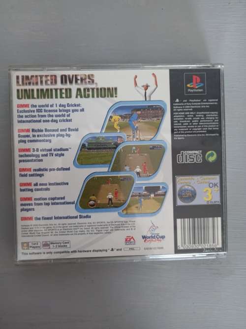 Cricket 2000 Playstation Game Complete with Manual PS1 Playstation 1