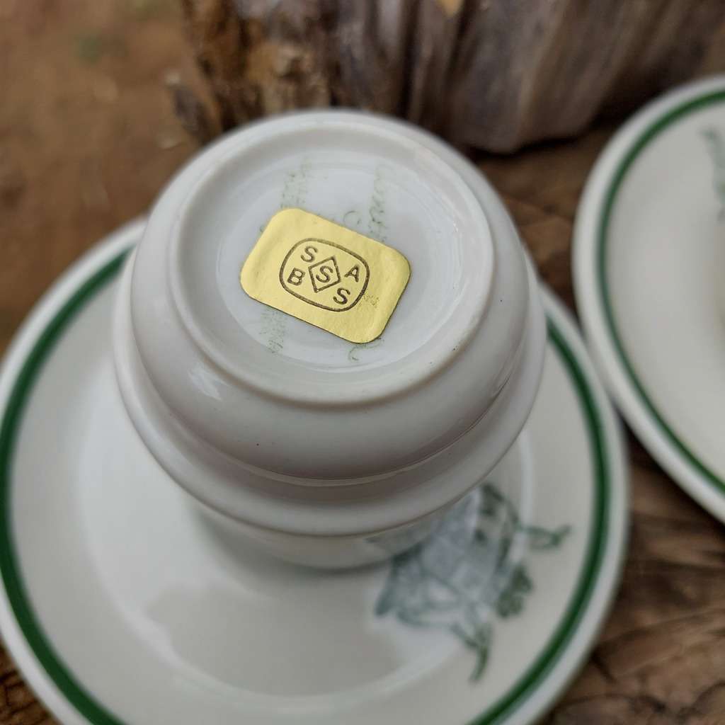 SAR south african railways espresso cups with saucers set of 3