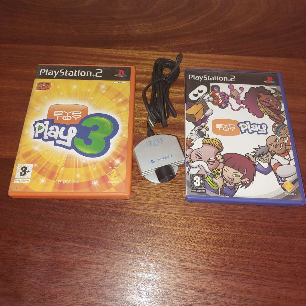 Playstation 2 eye toy plus 2 eye toy games
