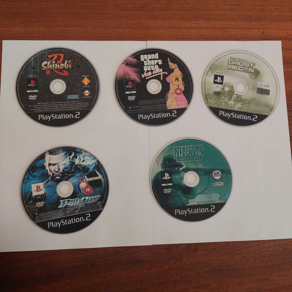 Lot of 5 Playstation 2 games no cases, rare games