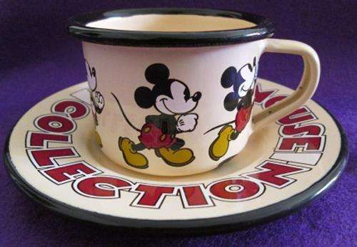 KIDDIES MICKEY MOUSE ENAMEL CUP AND SAUCER