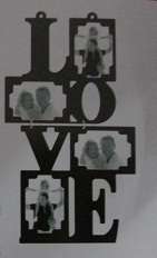 LOVE WALL ART PHOTO FRAMES - WHITE