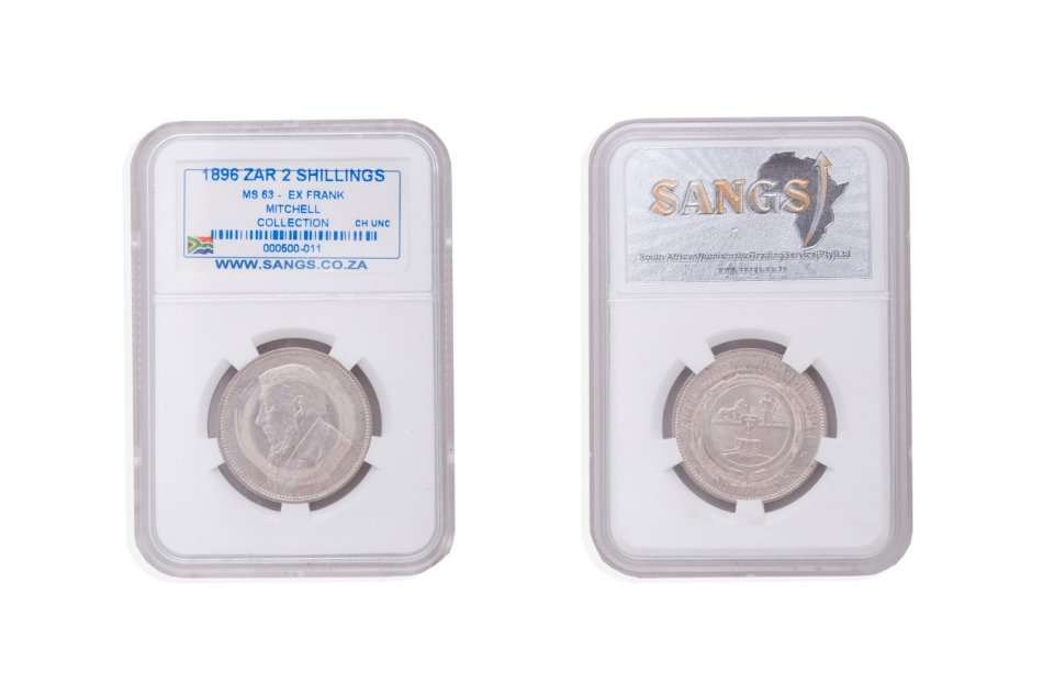 ****1896 Silver Two Shillings (Florin) SANGS graded MS 63 (Frank Mitchell)**** A GREAT FIND!