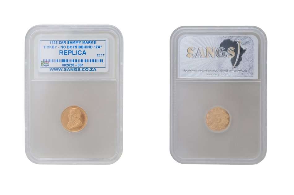 REDUCED****SAMMY MARKS TICKEY 22CT GOLD REPLICA GRADED BY SANGS**** A GREAT FIND!