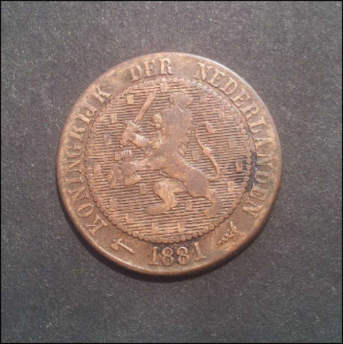 ***1881 NETHERLAND 2 1/2c***