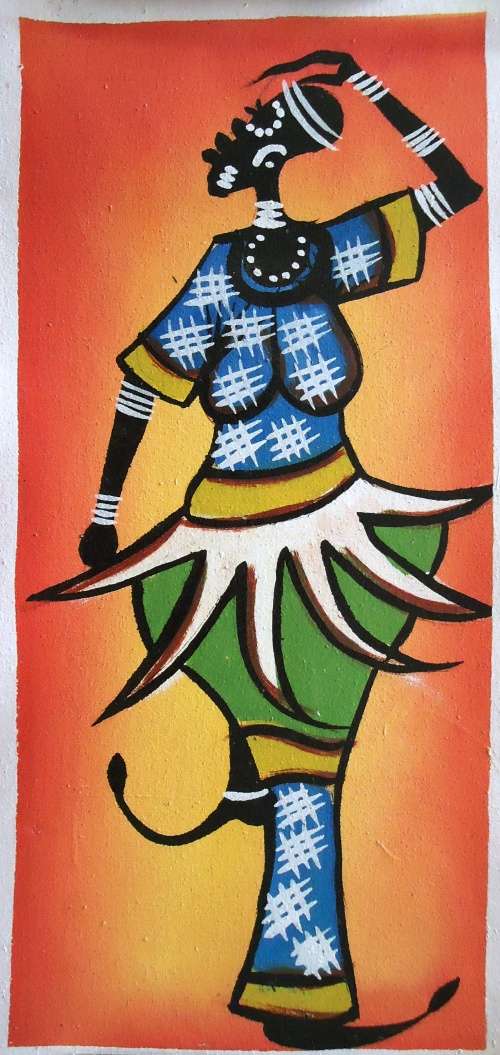 Original oil painting by artist Rodrick Chadehumbe titled Dancer II