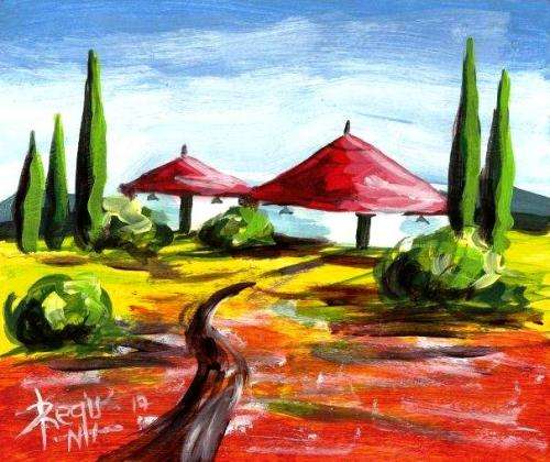 Beautiful acrylic painting by artist Regis Manje titled Umtata